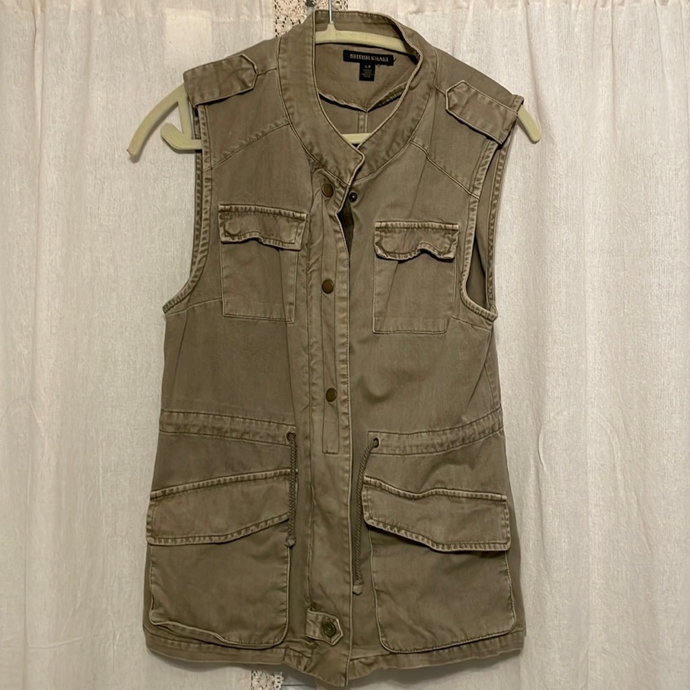 British Khaki Cargo Vest